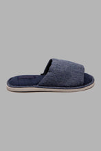 Load image into Gallery viewer, Redtag-Navy-Textured-Slipper-Slippers-Men&#39;s-
