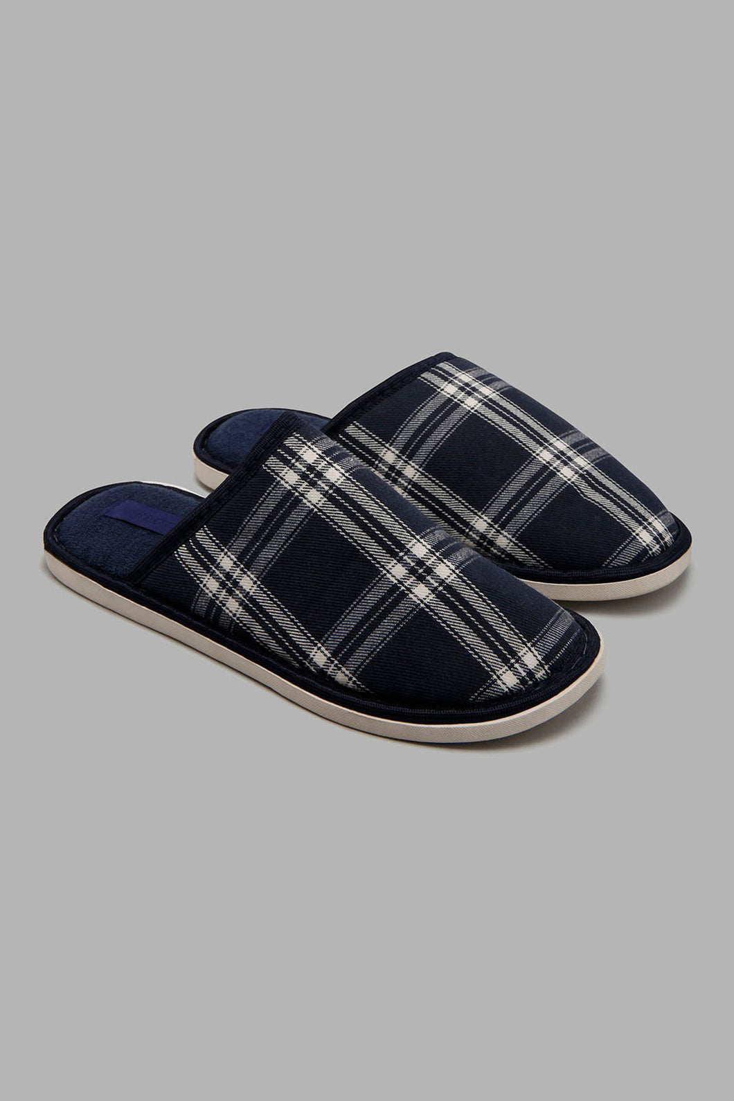 Redtag-Checkered-Slipper-Slippers-Men's-