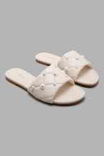 Load image into Gallery viewer, Redtag-Ivory-Pearl-Mule-Character,-Colour:Ivory,-Filter:Women&#39;s-Footwear,-New-In,-New-In-Women-FOO,-Non-Sale,-W21B,-Women-Casual-Sandals-Women&#39;s-
