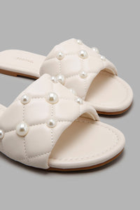 Redtag-Ivory-Pearl-Mule-Character,-Colour:Ivory,-Filter:Women's-Footwear,-New-In,-New-In-Women-FOO,-Non-Sale,-W21B,-Women-Casual-Sandals-Women's-