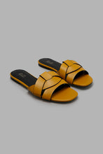 Load image into Gallery viewer, Redtag-Mustard-Mule-With-Black-Edge-Stain-Character,-Colour:Mustard,-Filter:Women&#39;s-Footwear,-New-In,-New-In-Women-FOO,-Non-Sale,-W21B,-Women-Casual-Sandals-Women&#39;s-
