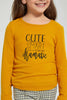 Mustard Slogan Print T-Shirt