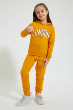 Load image into Gallery viewer, Redtag-Mustard-Paris-Print-Track-Colour:Mustard,-Filter:Girls-(2-to-8-Yrs),-Girls-Joggers,-New-In,-New-In-GIR,-Non-Sale,-Section:Kidswear,-TBL,-W21B-Girls-2 to 8 Years
