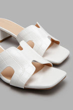 Load image into Gallery viewer, Redtag-White-H-Upper-Mule-Character,-Colour:White,-Filter:Women&#39;s-Footwear,-New-In,-New-In-Women-FOO,-Non-Sale,-W21B,-Women-Casual-Sandals-Women&#39;s-
