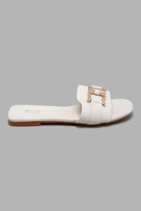 Redtag-Ivory-Buckle-Mule-Character,-Colour:Ivory,-Filter:Women's-Footwear,-New-In,-New-In-Women-FOO,-Non-Sale,-W21B,-Women-Casual-Sandals-Women's-