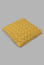 Load image into Gallery viewer, Redtag-Yellow-Basket-Weave-Cushion-Cushions-Home-Bedroom-
