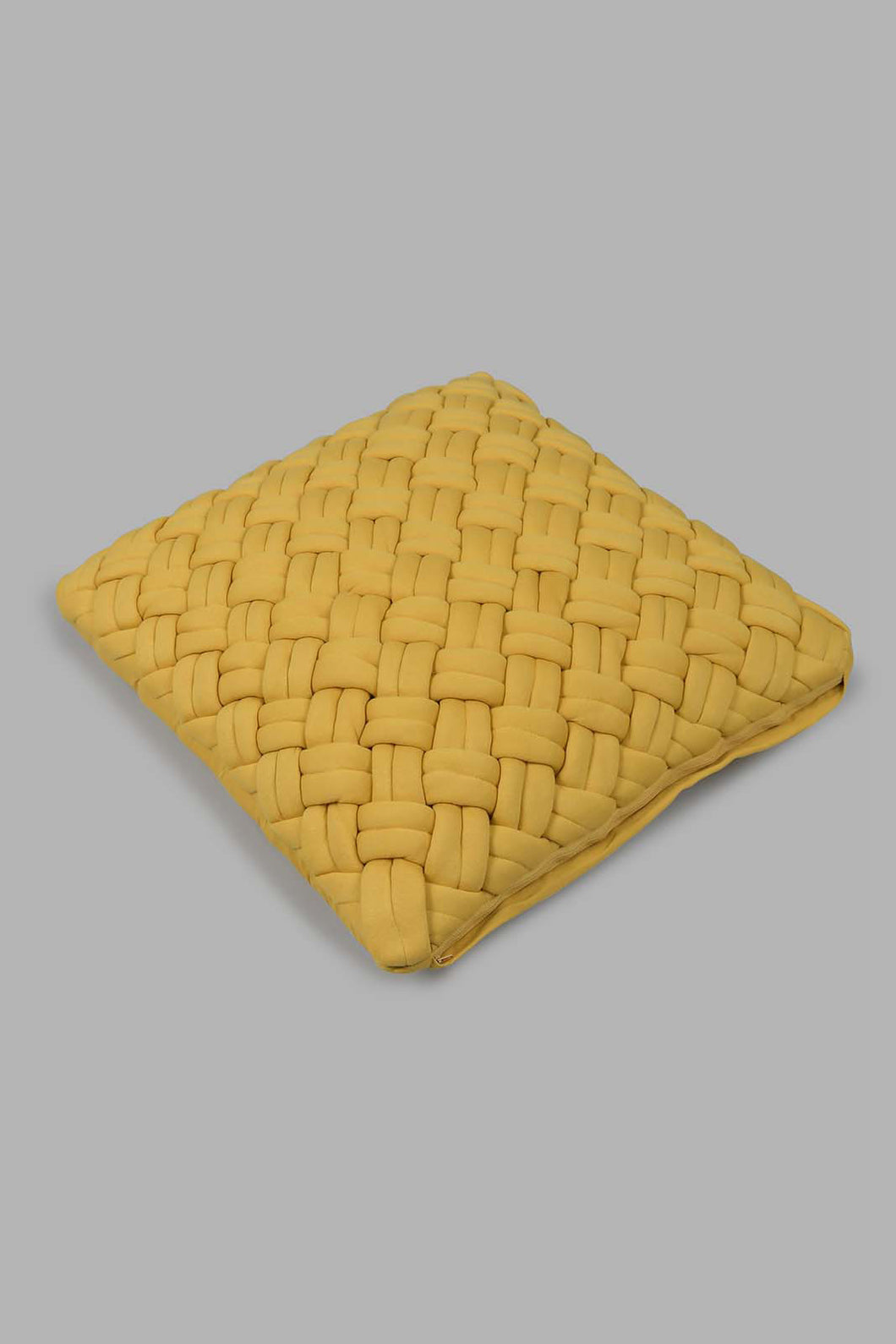 Redtag-Yellow-Basket-Weave-Cushion-Cushions-Home-Bedroom-