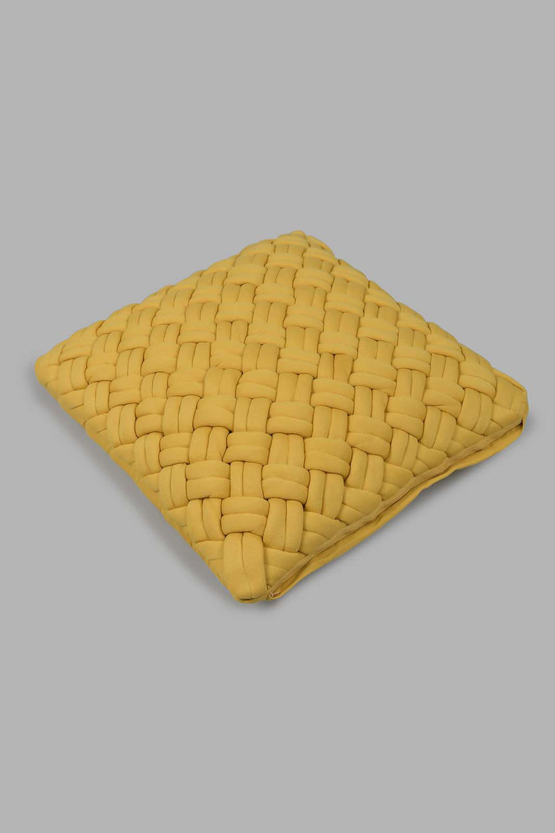 Redtag-Yellow-Basket-Weave-Cushion-Cushions-Home-Bedroom-