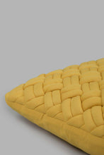 Load image into Gallery viewer, Redtag-Yellow-Basket-Weave-Cushion-Cushions-Home-Bedroom-
