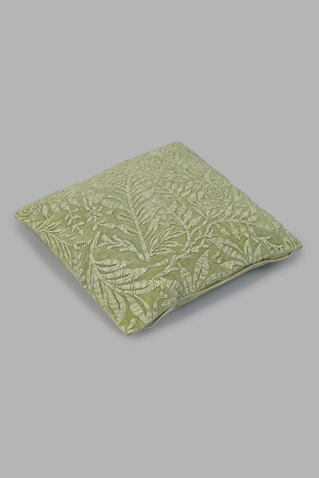 Redtag-Green-Floral-Embroidery-Cushion-Cushions-Home-Bedroom-