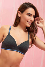 Load image into Gallery viewer, Redtag-Dark-Grey/Blue-Melange-Plain-Non-Wired-Bra-(2-Pack)-Colour:Assorted,-Filter:Women&#39;s-Clothing,-New-In,-New-In-Women,-Non-Sale,-Section:Women,-W21B,-Women-Bras-Women&#39;s-
