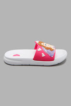 Load image into Gallery viewer, Redtag-White-Sofia-Slide-Character,-Colour:White,-Filter:Girls-Footwear-(3-to-5-Yrs),-GIR-Flip-Flops,-New-In,-New-In-GIR-FOO,-Non-Sale,-W21B-Girls-3 to 5 Years
