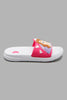 Redtag-White-Sofia-Slide-Character,-Colour:White,-Filter:Girls-Footwear-(3-to-5-Yrs),-GIR-Flip-Flops,-New-In,-New-In-GIR-FOO,-Non-Sale,-W21B-Girls-3 to 5 Years