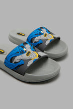 تنزيل الصورة على معرض الصور، Redtag-Grey-Batman-Embossed-Slide-Boys-Flip-Flops,-Character,-Colour:Mid-Grey,-Filter:Boys-Footwear-(3-to-5-Yrs),-New-In,-New-In-BOY-FOO,-Non-Sale,-W21B-Boys-3 to 5 Years
