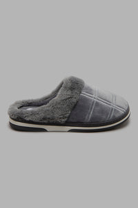 Redtag-Grey-Padded-Mule-Slipper-Mules-Men's-