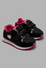 Redtag-Black-Sneaker-With-Heart-Trim-Sneakers-Infant-Girls-1 to 3 Years