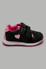 Redtag-Black-Sneaker-With-Heart-Trim-Sneakers-Infant-Girls-1 to 3 Years