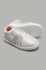 Redtag-Silver-Floral-Print-Sneaker-Character,-Colour:Silver,-Filter:Girls-Footwear-(1-to-3-Yrs),-ING-Casual-Shoes,-New-In,-New-In-ING-FOO,-Non-Sale,-W21B-Infant-Girls-1 to 3 Years