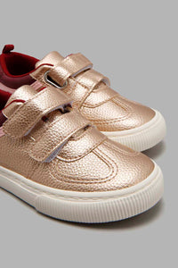 Redtag-Gold-Velcro-Strap-Sneaker-Sneakers-Infant-Girls-1 to 3 Years