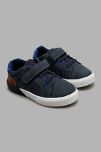 Load image into Gallery viewer, Redtag-Navy-Velcro-Strap-Sneaker-Colour:Navy,-Filter:Boys-Footwear-(1-to-3-Yrs),-INB-Casual-Shoes,-New-In,-New-In-INB-FOO,-Non-Sale,-S22A,-Section:Kidswear-Infant-Boys-1 to 3 Years
