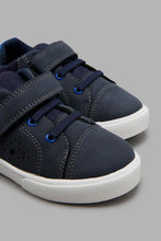 Load image into Gallery viewer, Redtag-Navy-Velcro-Strap-Sneaker-Colour:Navy,-Filter:Boys-Footwear-(1-to-3-Yrs),-INB-Casual-Shoes,-New-In,-New-In-INB-FOO,-Non-Sale,-S22A,-Section:Kidswear-Infant-Boys-1 to 3 Years
