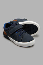 Load image into Gallery viewer, Redtag-Navy-Velcro-Strap-Sneaker-Colour:Navy,-Filter:Boys-Footwear-(1-to-3-Yrs),-INB-Casual-Shoes,-New-In,-New-In-INB-FOO,-Non-Sale,-S22A,-Section:Kidswear-Infant-Boys-1 to 3 Years
