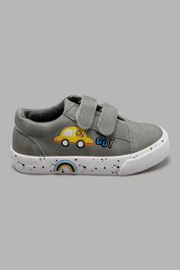 Redtag-Pale-Grey-Velcro-Strap-Sneaker-Sneakers-Infant-Boys-1 to 3 Years