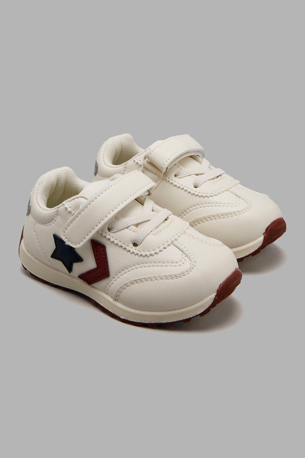 Redtag-White-Star-Trim-Sneaker-Sneakers-Infant-Boys-1 to 3 Years