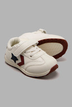 Load image into Gallery viewer, Redtag-White-Star-Trim-Sneaker-Sneakers-Infant-Boys-1 to 3 Years
