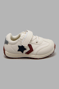 Redtag-White-Star-Trim-Sneaker-Sneakers-Infant-Boys-1 to 3 Years