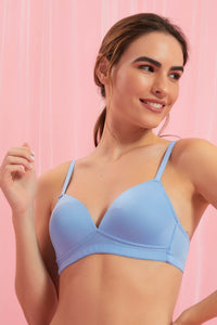 Redtag-Dark-Grey-Printed/Red/Pale-Blue-Plain-Padded-Non-Wired-Bra-(3-Pack)-Padded-Non-Wired-Women's-