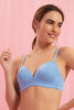 Redtag-Dark-Grey-Printed/Red/Pale-Blue-Plain-Padded-Non-Wired-Bra-(3-Pack)-Padded-Non-Wired-Women's-