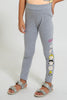 Grey Printed Snoopy Peanuts Legging