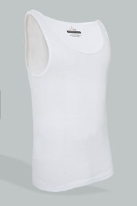 White Sleeveless Vest (Pack of 3)