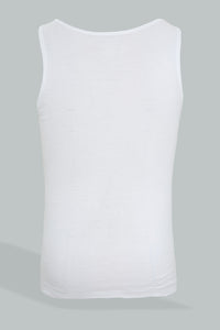 White Sleeveless Vest (Pack of 3)