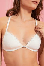 Load image into Gallery viewer, Redtag-White-Plain-Padded-Non-Wired-Bra-Colour:White,-Filter:Women's-Clothing,-New-In,-New-In-Women,-Non-Sale,-Section:Women,-W21B,-Women-Bras-Women's-
