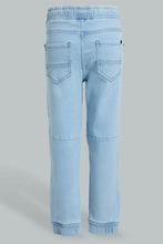 Load image into Gallery viewer, Redtag-Light-Wash-Embossed-Jogger-Jean-Jeans-Jogger-Fit-Boys-2 to 8 Years
