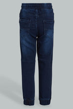 Load image into Gallery viewer, Redtag-Dark-Wash-Embossed-Jogger-Jean-Jeans-Jogger-Fit-Boys-2 to 8 Years
