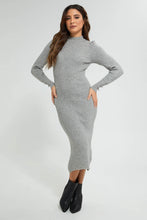 Load image into Gallery viewer, Redtag-Grey-Turtle-Neck-Ribbed-Maxi-Dress-Colour:Grey,-Filter:Women&#39;s-Clothing,-New-In,-New-In-Women,-Non-Sale,-Section:Women,-W21B,-Women-Dresses-Women&#39;s-
