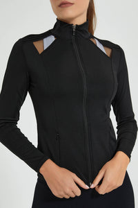 Redtag-Black-Zip-Up-Sweatshirt-Colour:Black,-Filter:Women's-Clothing,-New-In,-New-In-Women,-Non-Sale,-Section:Women,-W21B,-Women-Sweatshirts-Women's-