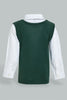 Redtag-Green-Pull-Over-With-Shirt-And-Bow-Casual-Set-Sets-Infant-Boys-3 to 24 Months
