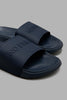 Redtag-Navy-Slogan-Strap-Slide-Sliders-Men's-