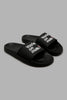 Redtag-Black-Slogan-Strap-Slide-Sliders-Men's-