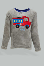 Load image into Gallery viewer, Redtag-Grey-And-Red-Fire-Car-Top-And-Bottom-Fluffy-Pj-Set-(2-Pack)-Colour:Grey,-Filter:Infant-Boys-(3-to-24-Mths),-Infant-Boys-Pyjama-Sets,-New-In,-New-In-INB,-Non-Sale,-Section:Kidswear,-W21B-Infant-Boys-3 to 24 Months
