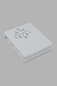 Redtag-Grey-3-Piece-Floral-Embroidery-Duvet-Cover-Set-(King-Size)-Colour:Grey,-Filter:Home-Bedroom,-HMW-BED-Duvet-Covers,-New-In,-New-In-HMW-BED,-Non-Sale,-Section:Homewares,-W21A-Home-Bedroom-