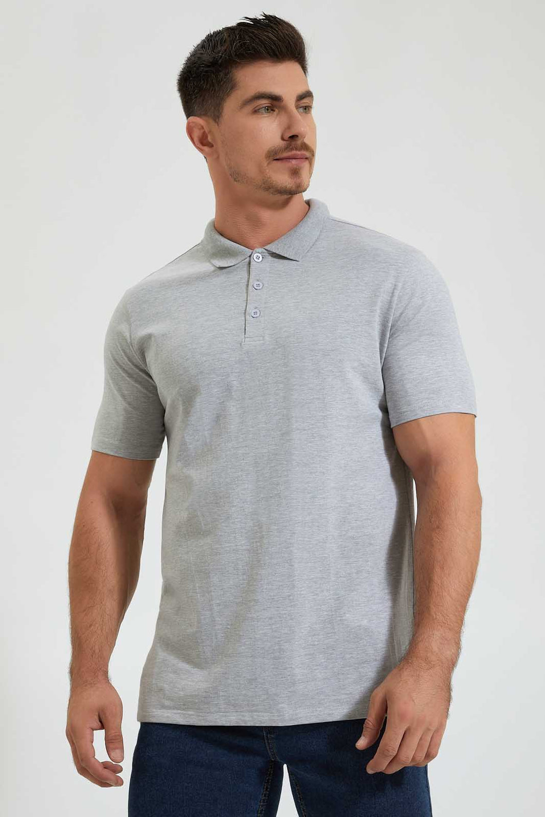 Redtag-Ecru-Polo-Shirt-Colour:Ecru,-Filter:Men's-Clothing,-Men-T-Shirts,-New-In,-New-In-Men,-Non-Sale,-Section:Men,-TBL,-W21B-Men's-