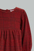 Redtag-Checkered-Dress-Colour:Burgundy,-Filter:Infant-Girls-(3-to-24-Mths),-Infant-Girls-Dresses,-New-In,-New-In-ING,-Non-Sale,-Section:Kidswear,-W21B-Infant-Girls-3 to 24 Months