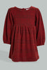 Redtag-Checkered-Dress-Colour:Burgundy,-Filter:Infant-Girls-(3-to-24-Mths),-Infant-Girls-Dresses,-New-In,-New-In-ING,-Non-Sale,-Section:Kidswear,-W21B-Infant-Girls-3 to 24 Months