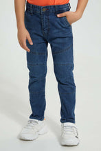 Load image into Gallery viewer, Redtag-Blue-Slant-Pocket-Jean-Jeans-Pull-On-Boys-2 to 8 Years
