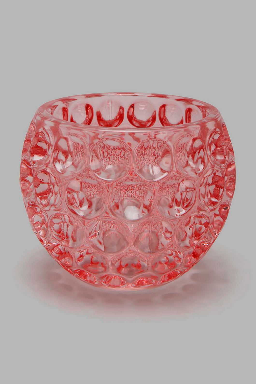 Redtag-Red-Glass-Candle-Holder-Colour:Red,-Filter:Home-Decor,-HMW-HOM-Candle-Stand,-HOM-PAST-MODERN-1/12,-New-In,-New-In-HMW-HOM,-Non-Sale,-Section:Homewares,-W21B-Home-Decor-